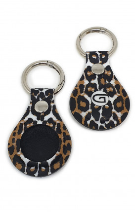 Keychain for Apple Airtag - Leopard print