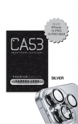 Tempered Camera CIRCLE Apple iPhone 15 PRO/iPhone 15 PRO MAX Silver - Neutro