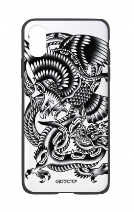 Apple iPhone XR Two-Component Cover - Japan Tattoo B&W