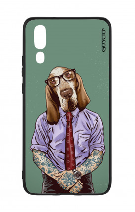 Cover Bicomponente Huawei P20 - Bracco italiano tatuato