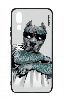 Cover Bicomponente Huawei P20 - Pitbull tatuato