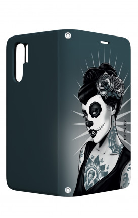 Cover STAND Huawei P30 PRO - Calavera bianco e nero