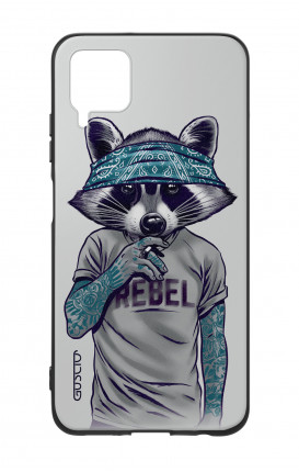 Huawei P40 Lite WHT Two-Component Cover - Raccoon with bandana